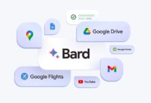 توفر اضافة Bard ملحقات مثل Google Drive وGmail وYouTube وMaps وغيرها