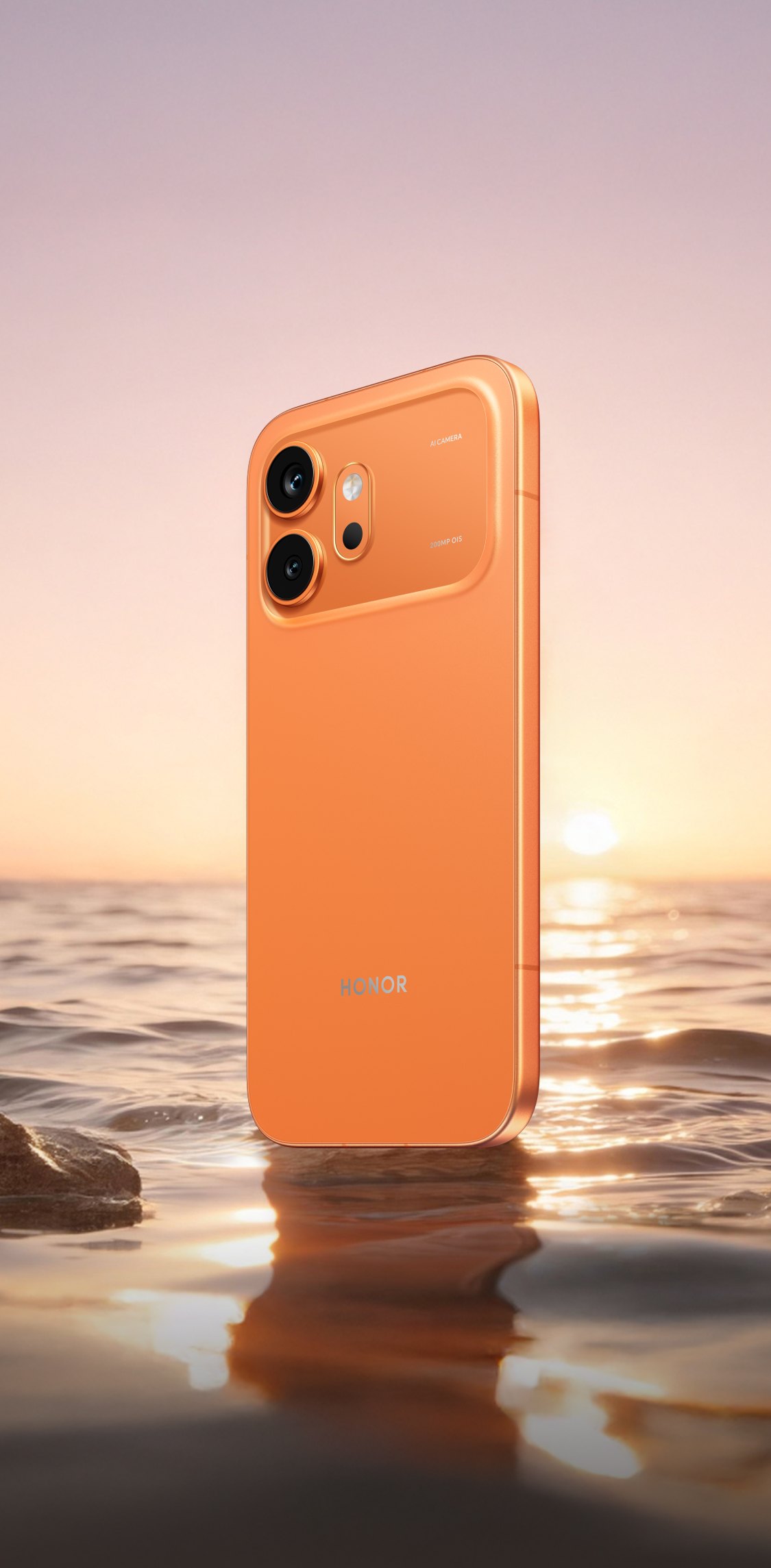 تصميم Honor 600 البرتقالي من الخلف في صورة ترويجية رسمية