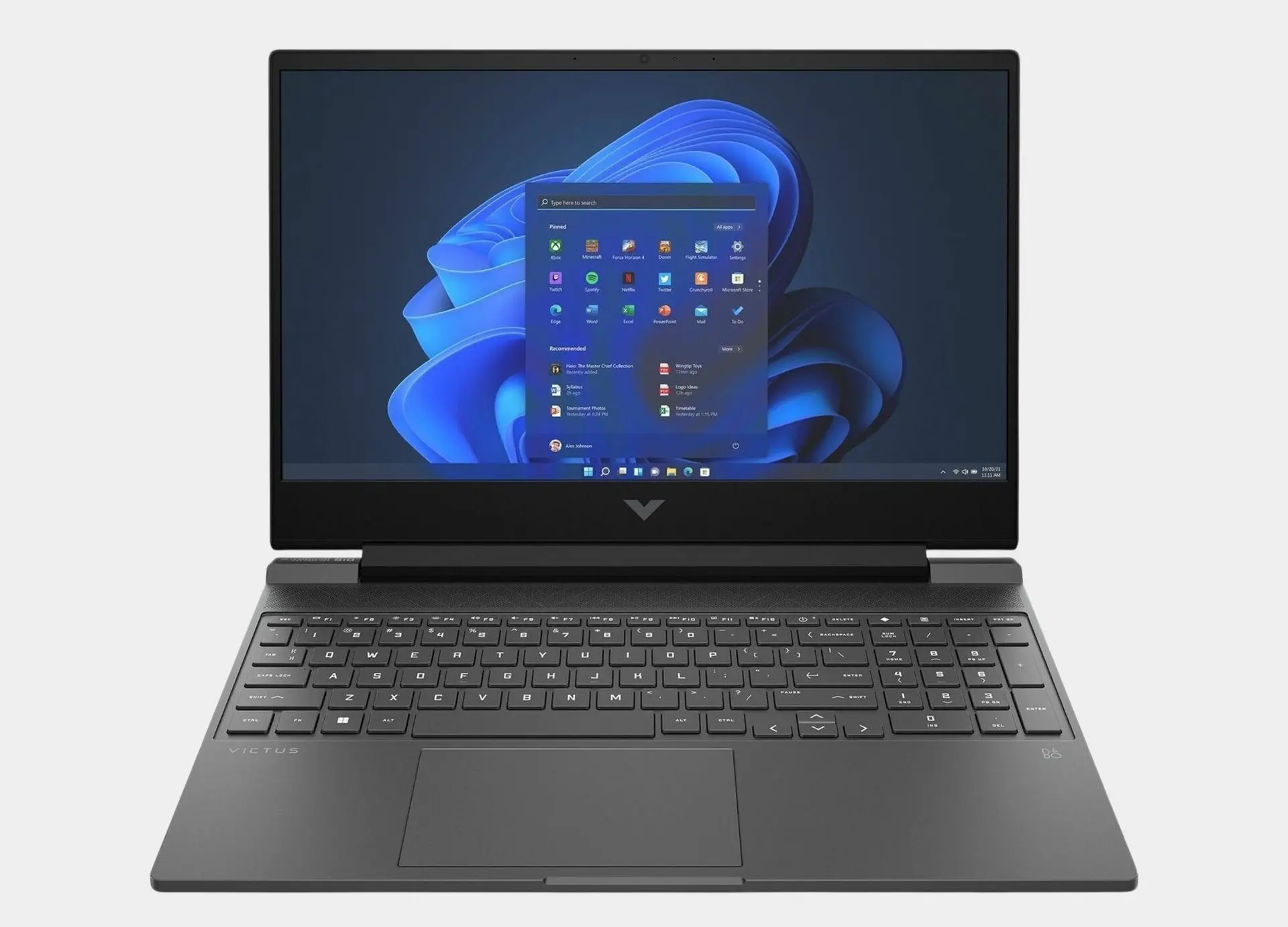 الشاشة ولوحة المفاتيح للابتوب HP Victus 15-fa1082wm من الأمام